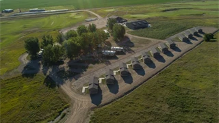 Overhead view of the campground